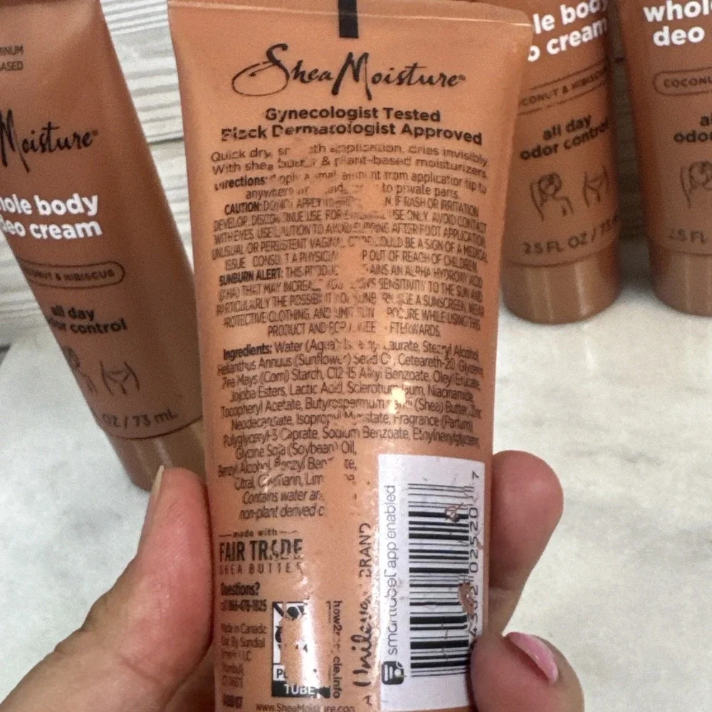 Shea Moisture Coconut & Hibiscus Whole Body Deo Cream 2.5 oz Lot Plant Based